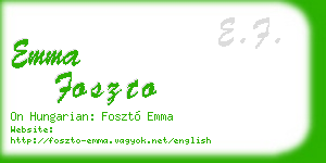 emma foszto business card